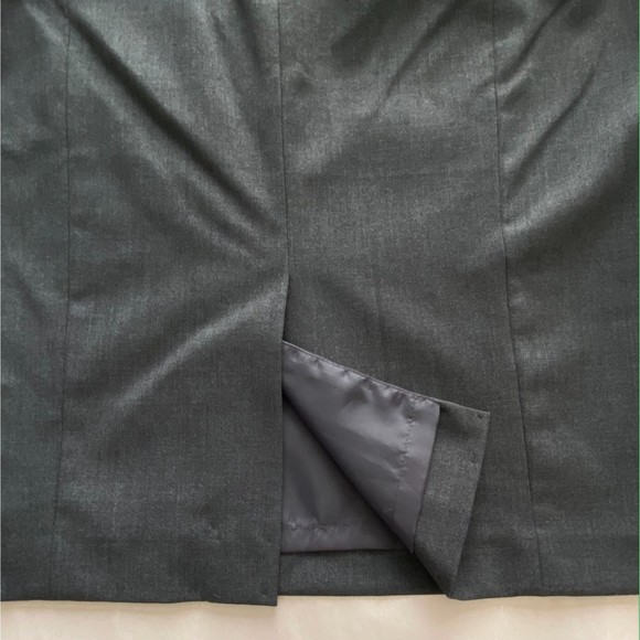 Calvin Klein Charcoal Stretch Pencil Skirt Size 4P - Picture 6 of 8